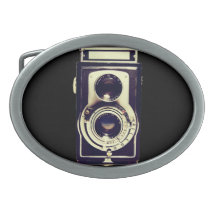 Vintage camera belt buckle