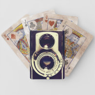 Vintage Camera Bicycle Playing Cards