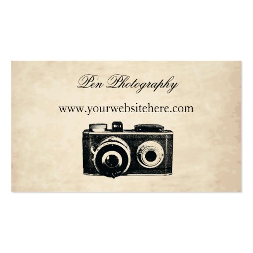 Vintage Camera Business Card (front side)