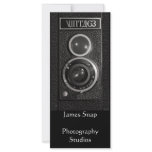 Vintage Camera Lens Photographers Promotional Card Full Color Rack Card