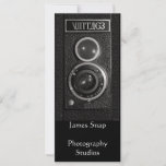 Vintage Camera Lens Photographers Promotional Card Full Color Rack Card