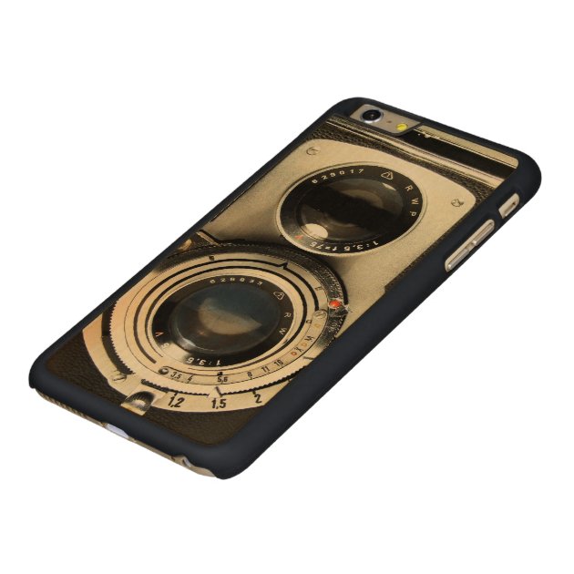 Vintage Camera - Old Fashion Antique Look Carved® Maple iPhone 6 Plus Case-5