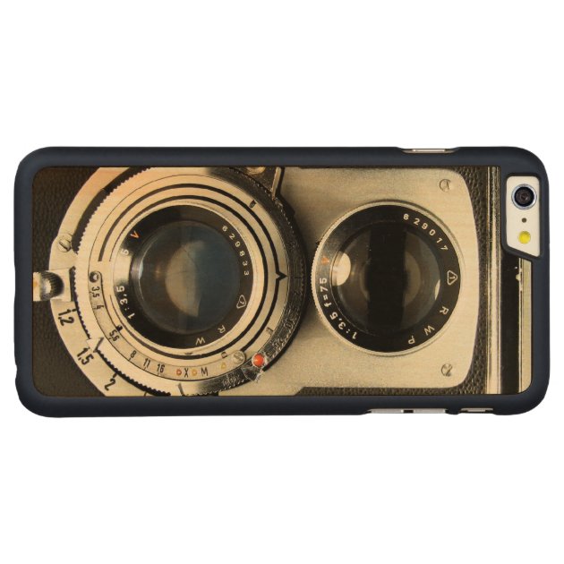 Vintage Camera - Old Fashion Antique Look Carved® Maple iPhone 6 Plus Case-3
