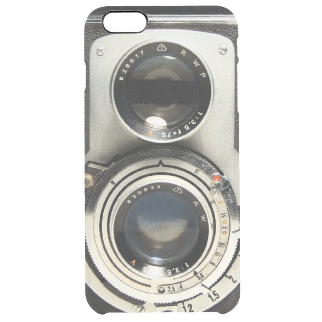 Vintage Camera Pattern - Old Fashion Antique Look Uncommon Clearlyâ„¢ Deflector iPhone 6 Plus Case