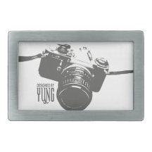 Vintage Camera Rectangular Belt Buckle