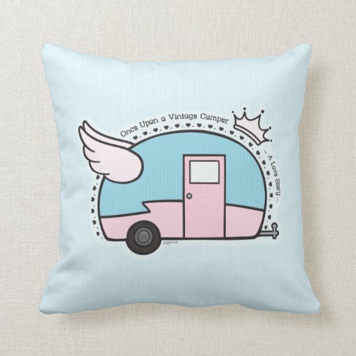 Vintage Camper Trailer Pillow Zazzle