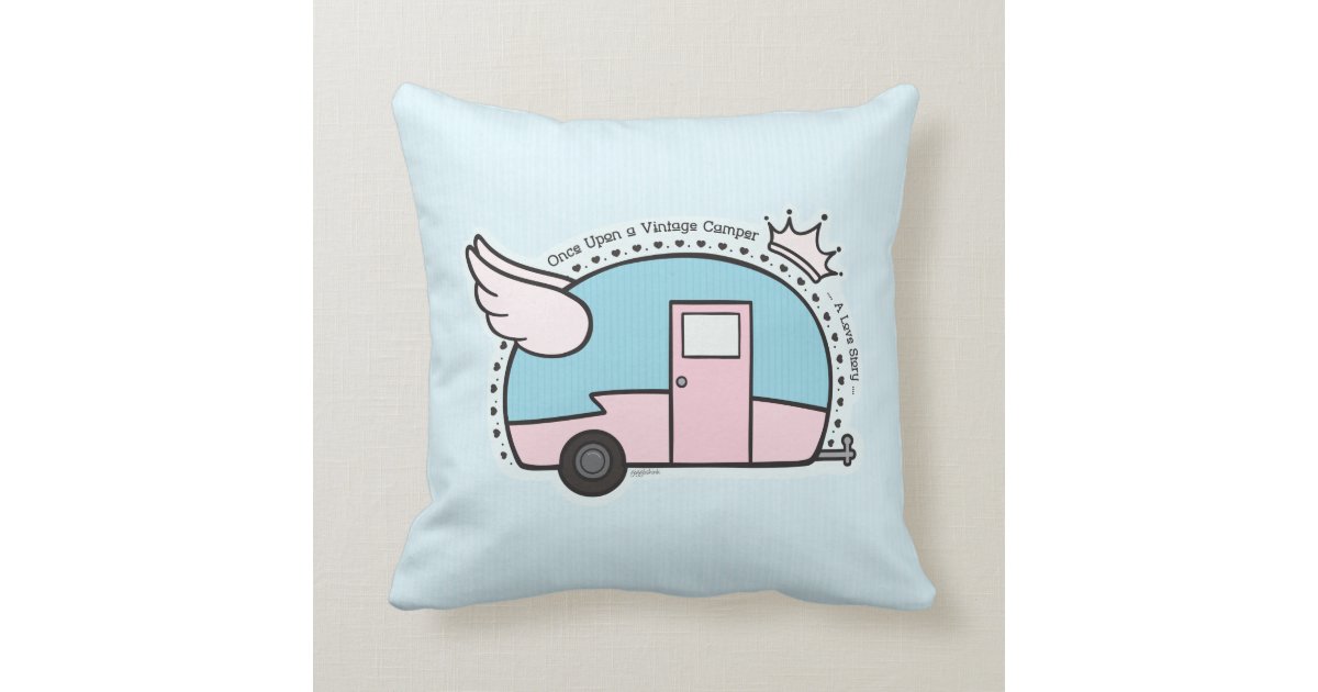 Vintage Camper Trailer Pillow Zazzle