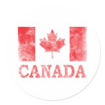Vintage Canada Round Sticker