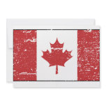 Vintage Canadian Flag Custom Invite