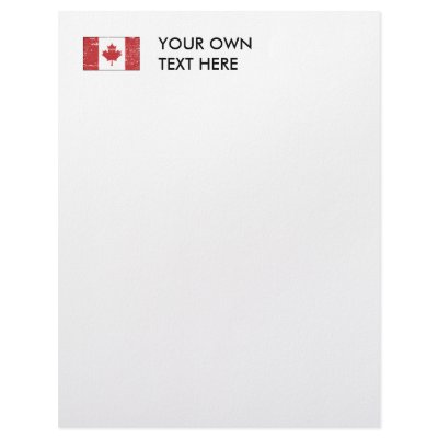 Vintage Canadian Flag Letterhead Design by flagshirts