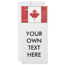 Vintage Canadian Flag Custom Rack Card