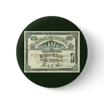 Vintage Capital Stock Certificate Pinback Button