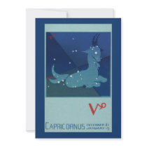 Vintage Capricorn invitations