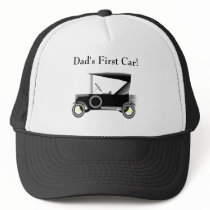 Vintage Car - Dad's First Car hats