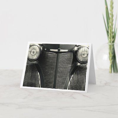 Vintage Car Grill Greeting Card by FineArtPhotography