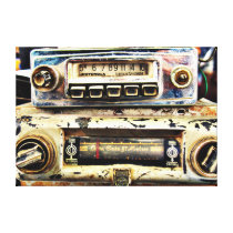 Vintage car radios canvas prints