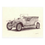 Vintage Car: Rolls Royce Silver Ghost Postcard