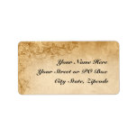 Vintage Caramel Brown & Rose Wedding Personalized Address Label