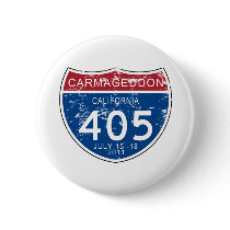 VINTAGE Carmageddon Worn Look Button