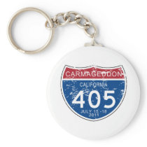 VINTAGE Carmageddon Worn Look Key Chain