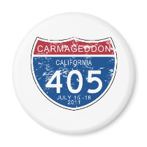 VINTAGE Carmageddon Worn Look Refrigerator Magnets
