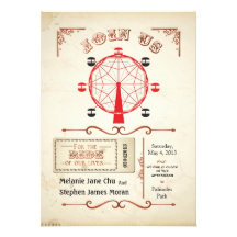 Vintage Carnival Ferris Wheel Invitation