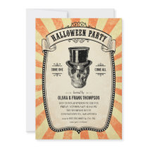 Vintage Carnival Show Halloween Invitations