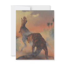 Vintage Carnotaurus Dinosaurs Birthday Party Personalized Invitations