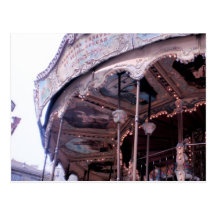 Vintage Carousel Postacrd Post Cards