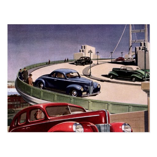 Vintage Cars Postcard Zazzle