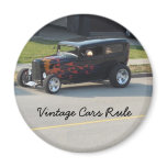 Vintage Cars Rule Fridge Magnets
