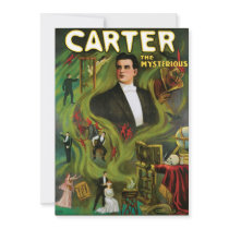 Vintage Carter the Mysterious Magic Poster Invitation