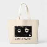 Vintage cassette design! canvas bags