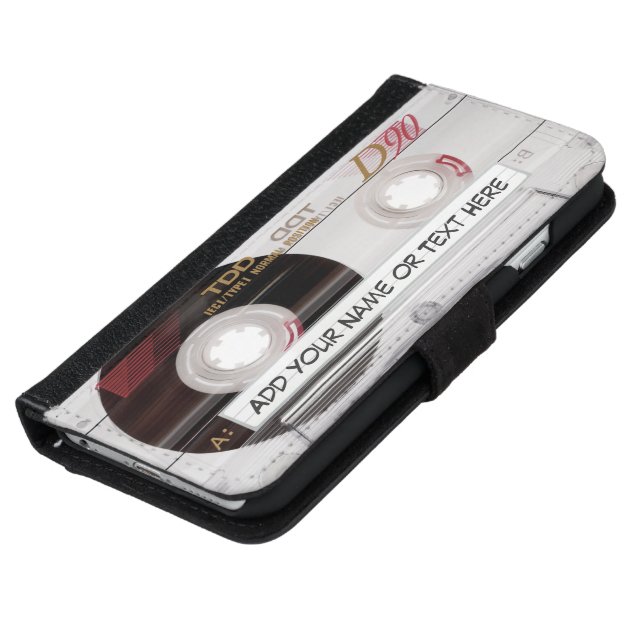 Vintage Cassette Tape Look iPhone 6 Wallet Case-5