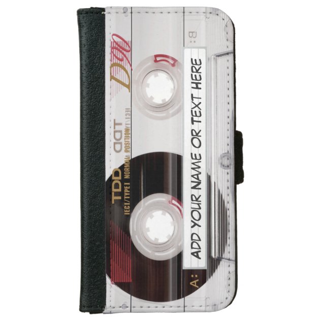 Vintage Cassette Tape Look iPhone 6 Wallet Case