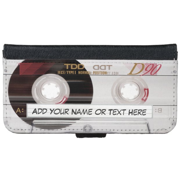 Vintage Cassette Tape Look iPhone 6 Wallet Case-4