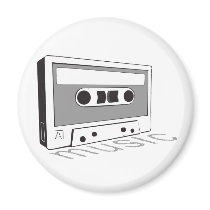 vintage cassette tape refrigerator magnet