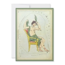 Vintage Cassiopeia Constellation Custom Announcements