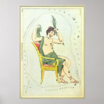Vintage Cassiopeia Constellation Poster
