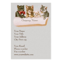 Vintage Cat Family Business Card business cards