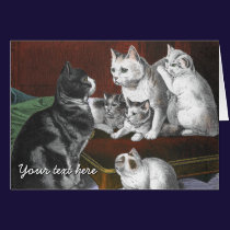 Vintage Cat Family cards