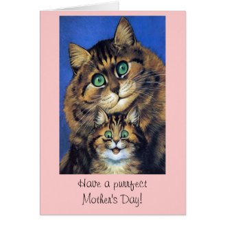 Vintage Cat Mothers Day Card