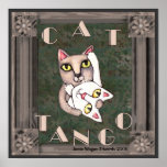 Vintage Cat Tango Poster