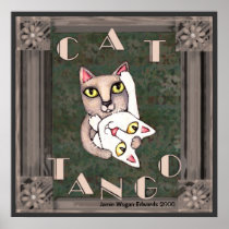 Vintage Cat Tango Poster
