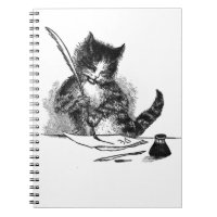 Vintage Cat Writing a Letter Notebooks