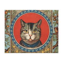 Vintage Cat's Life for Kitty Lovers Stretched Canvas Prints