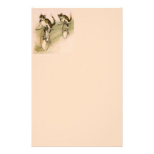 Vintage Cats on Bikes Stationery