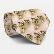 Vintage Cats on Bikes Custom Tie