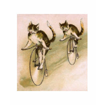 Vintage Cats on Bikes t-shirts by msdespina Vintage Cats on Bikes t-shirts