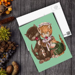 Vintage Cats Rats Gift Basket postcards